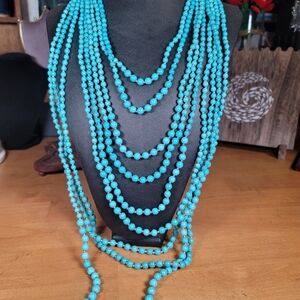 Paparazzi Vibrant Blue Beaded Necklace